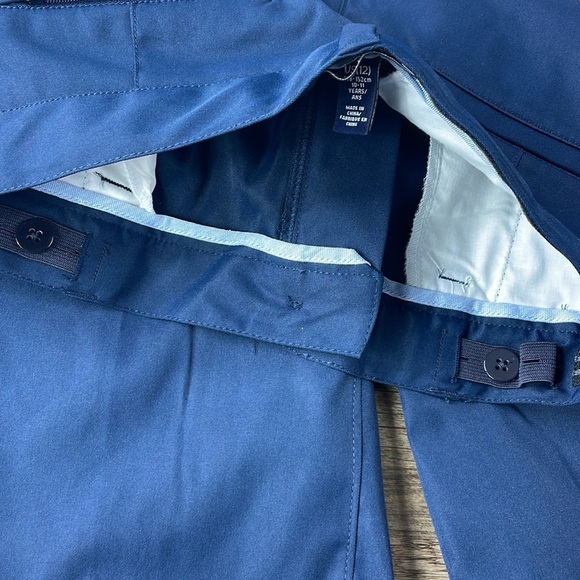 Lands’ End School Uniform Boys Active Chino Shorts, Navy Blue, size 12 - Picture 4 of 10